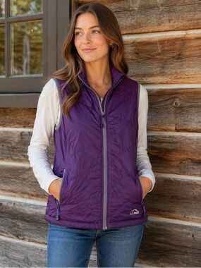 L.L. Bean Women's Insulated Purple Nylon Vest